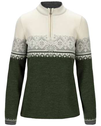 Dale of Norway Moritz Feminine Sweater - Dark Green/Light Grey/White